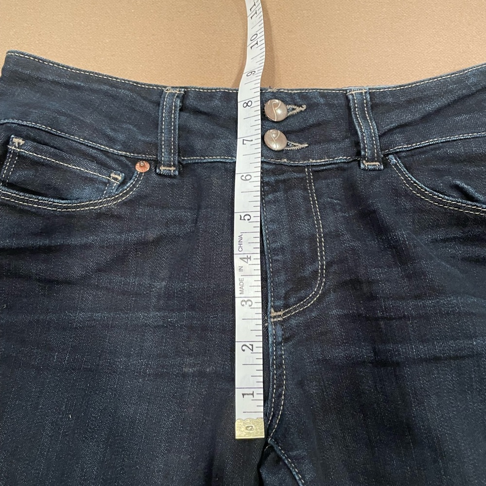 Paige Hidden Hills Flare Bootcut Dark Wash Jeans - Size 27 - Picture 11 of 13